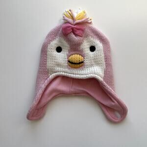 Girl's Pink Winter Hat Sz 12-24 Months